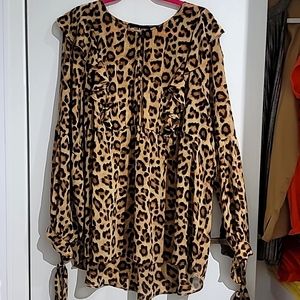 Cheetah Print Blouse